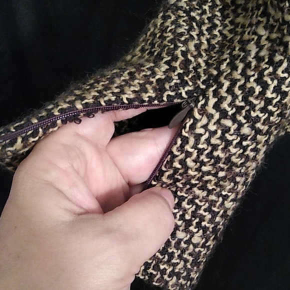 Tombolini brown and tan wool blend tweed  … - Picture 7 of 9